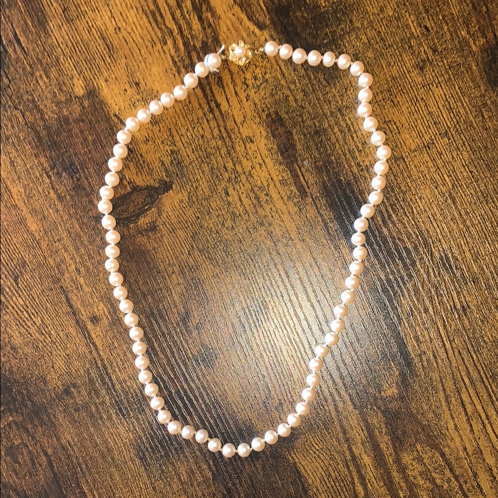 Miriam Haskell White Pearl Necklace Timeless Elegance